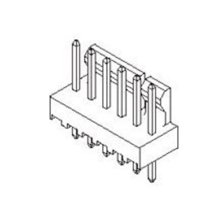 MOLEX Board Connector, 10 Contact(S), 1 Row(S), Male, Straight, 0.1 Inch Pitch, Solder Terminal, Guide 22045102